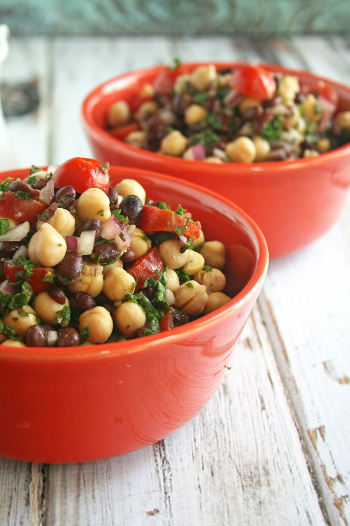 Chickpea & Black Bean Salad